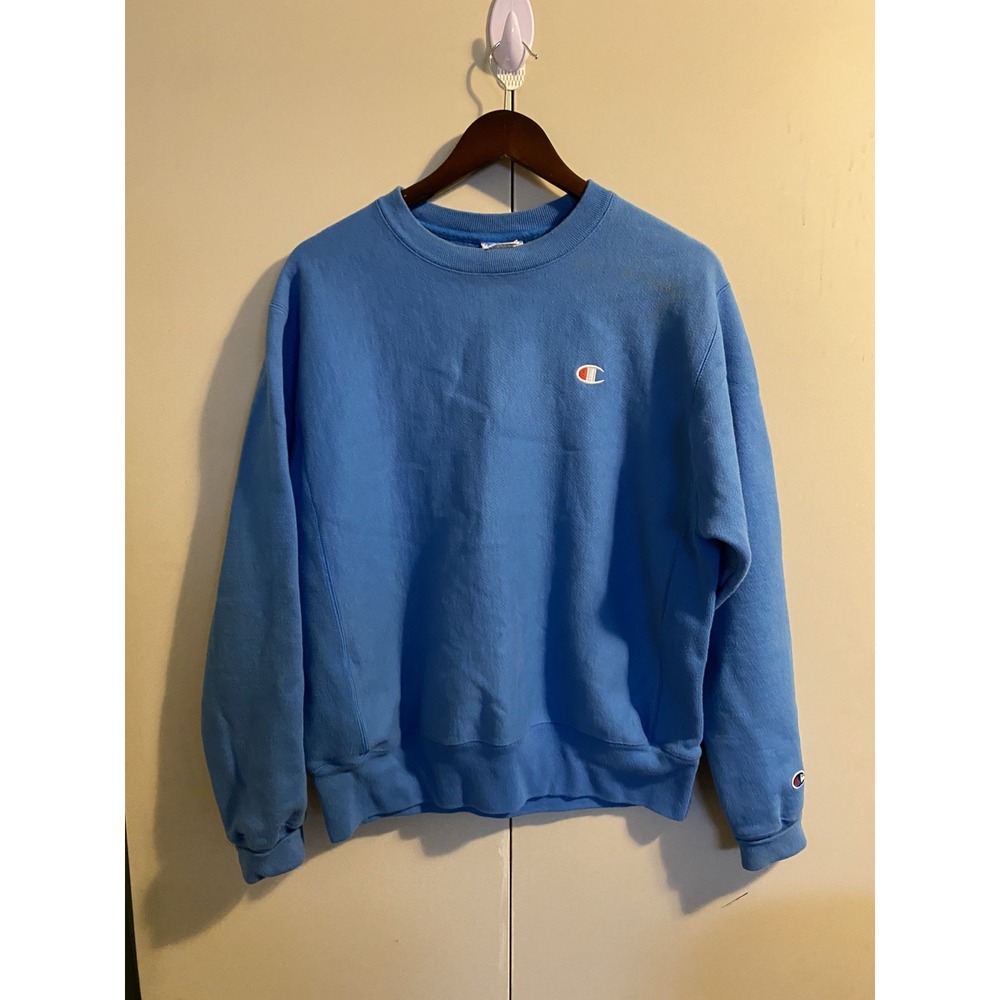 Vintage Champion Reverse Weave Sweatshirt Mens Medium Blue Y2K Pullover M10